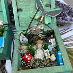 fairy box, fae gift, fairy jewelry box, fairy miniatures, moss collection, fairycore, jewelry box, fairy lover, fae core, cottagecore