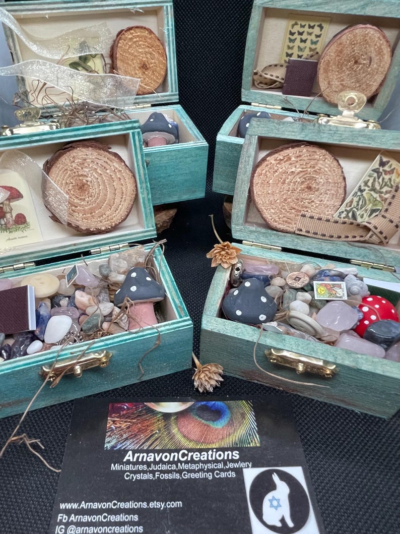 crow confetti Box goblincore box cottagecore gift treasure chest naturecore fairy loot box image 4