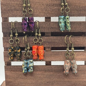Tiny owl earrings cottagecore earrings