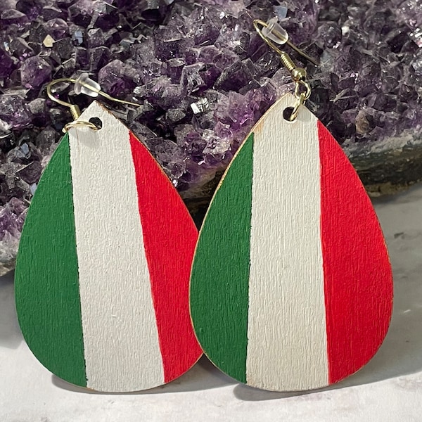 Italian flag earrings