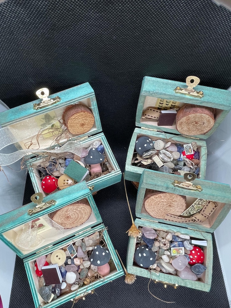 crow confetti Box goblincore box cottagecore gift treasure chest naturecore fairy loot box image 3