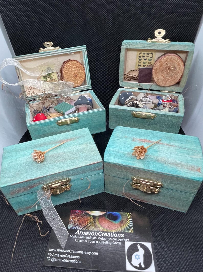 crow confetti Box goblincore box cottagecore gift treasure chest naturecore fairy loot box image 5