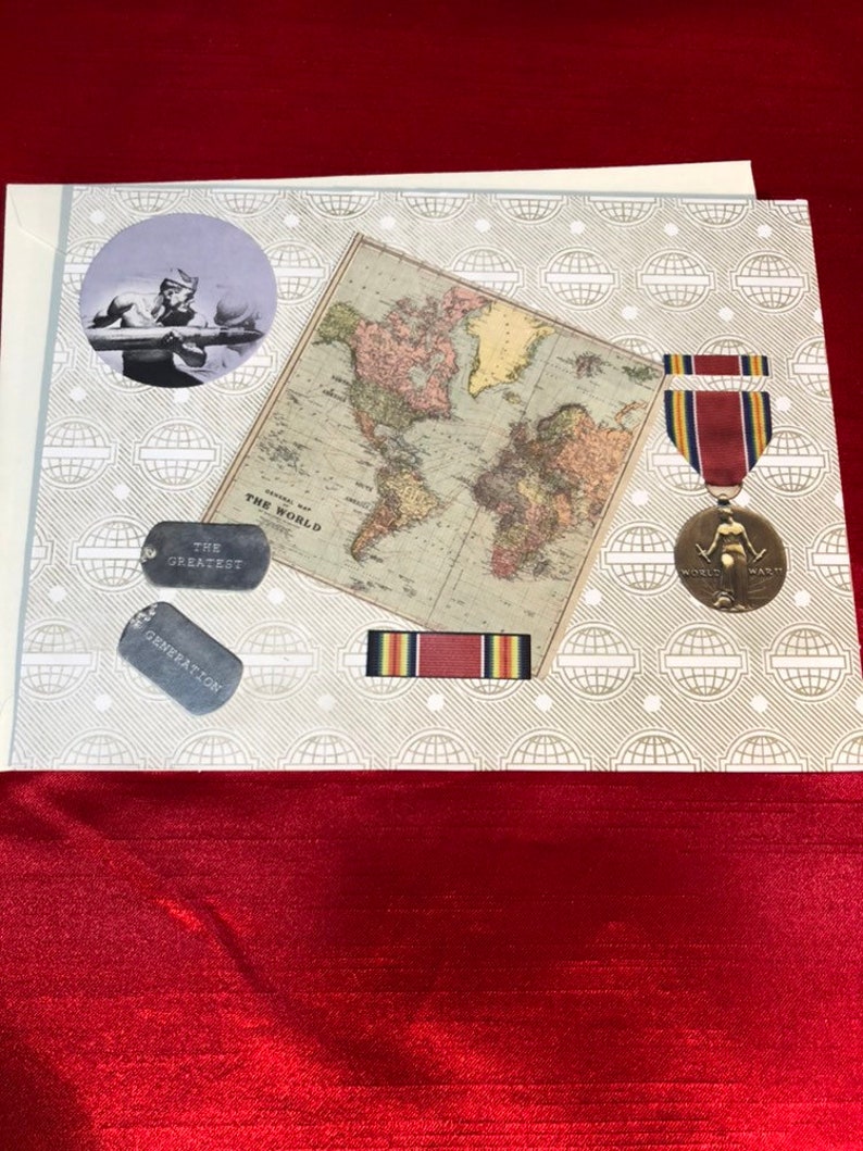 Military thinking of you Military appreciation military family ww2 vetera World War Two Greeting card thank you card,veterans day