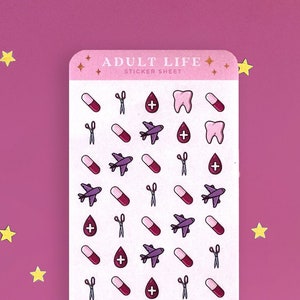 Adult Life Planner Sticker Sheet