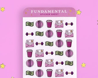 Fundamental Planner Sticker Sheet