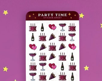 Party Time Planner Sticker Sheet