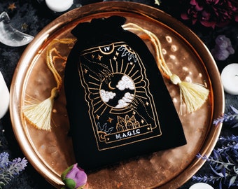 Steampunk Owls Print Black Tarot Card Bag Oracle Deck Bag - Etsy
