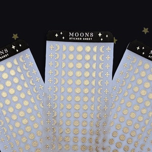 Folha de adesivos do planejador de fases da lua