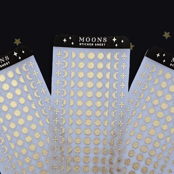 Moon Phases Planner Sticker Sheet