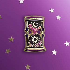 Hourglass Enamel Pin - Purple