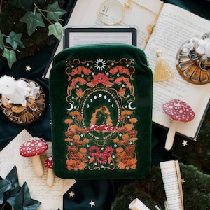 Wonderland Kindle & E-reader Sleeve - Green - The Quirky Cup Collective