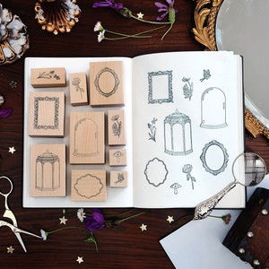 Conjunto de carimbos Frames & Florals