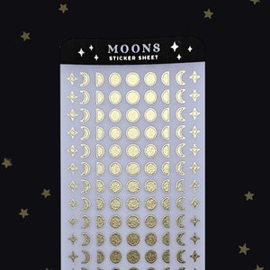Moon Phases Planner Sticker Sheet - Etsy Australia
