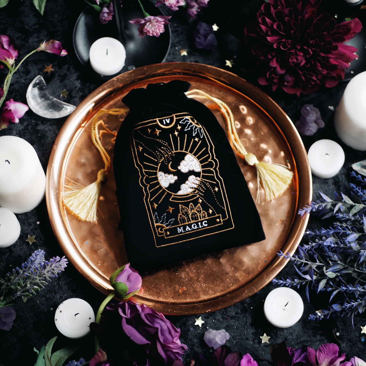 Magic Tarot Deck Pouch Black