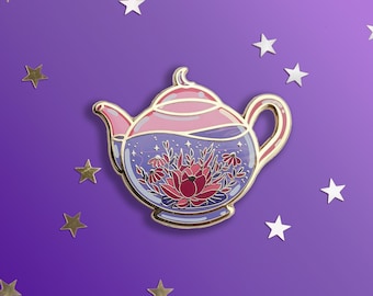 Enchanted Teapot Pin - Pink