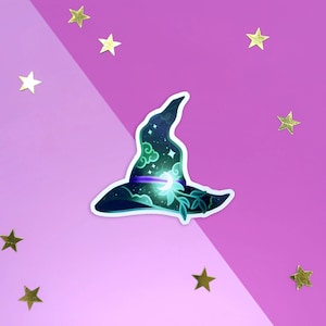 Witches Hat Sticker - Green
