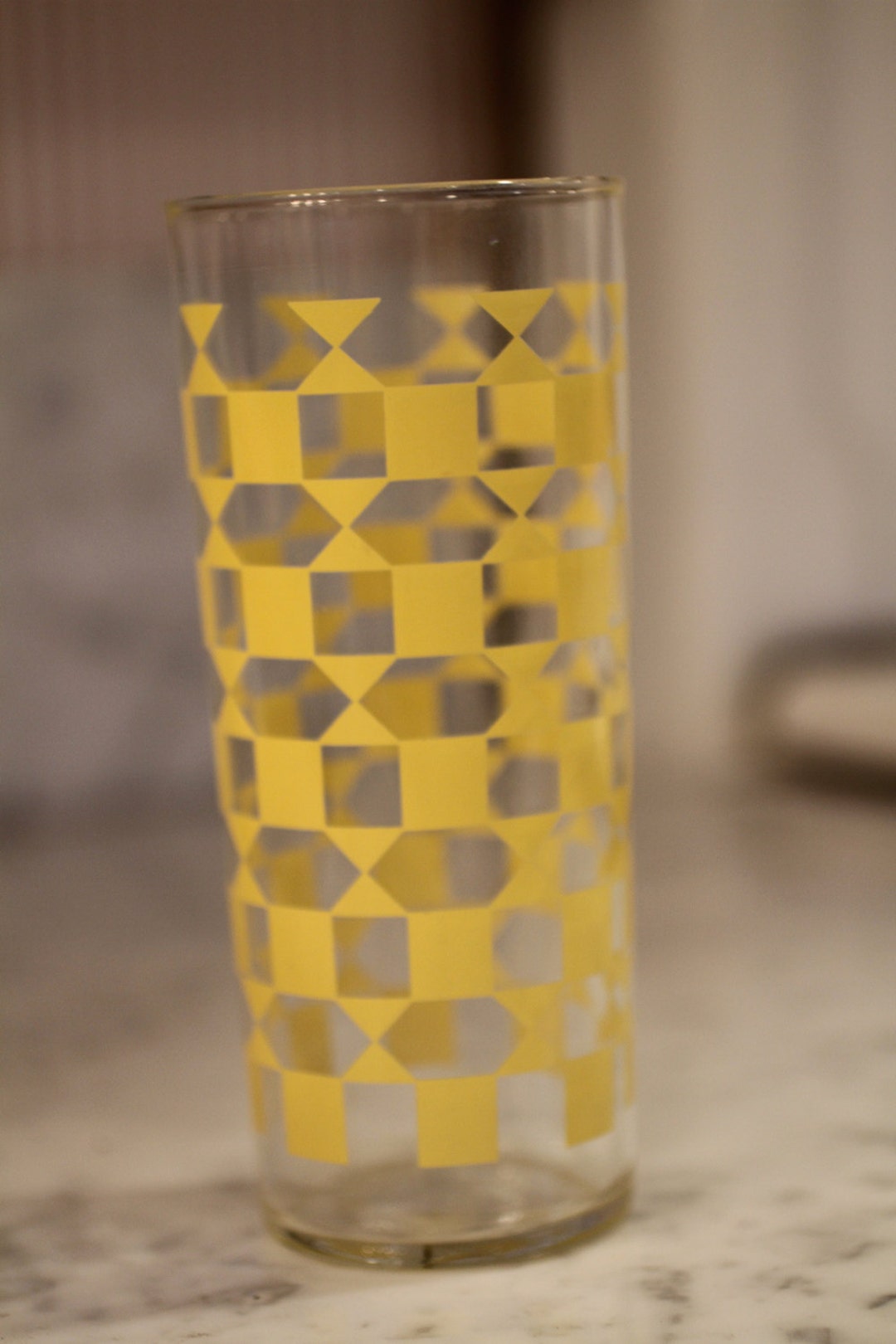 Transferware Modern Glass Yellow 6 X 2.75 - Etsy