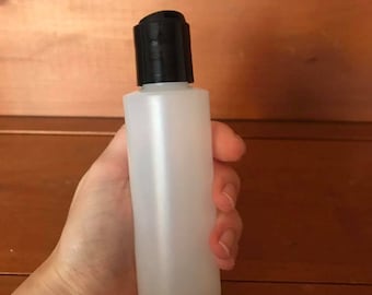 Wholesale 120 ml Plastic Bottle with Black Flip Lid - HDPE Semi Transparent Clear - 4 oz Squeeze Lid, Refillable Empty Container Supply