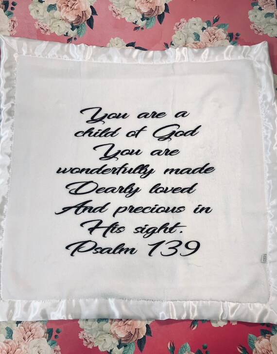 psalm 139 swaddle blanket