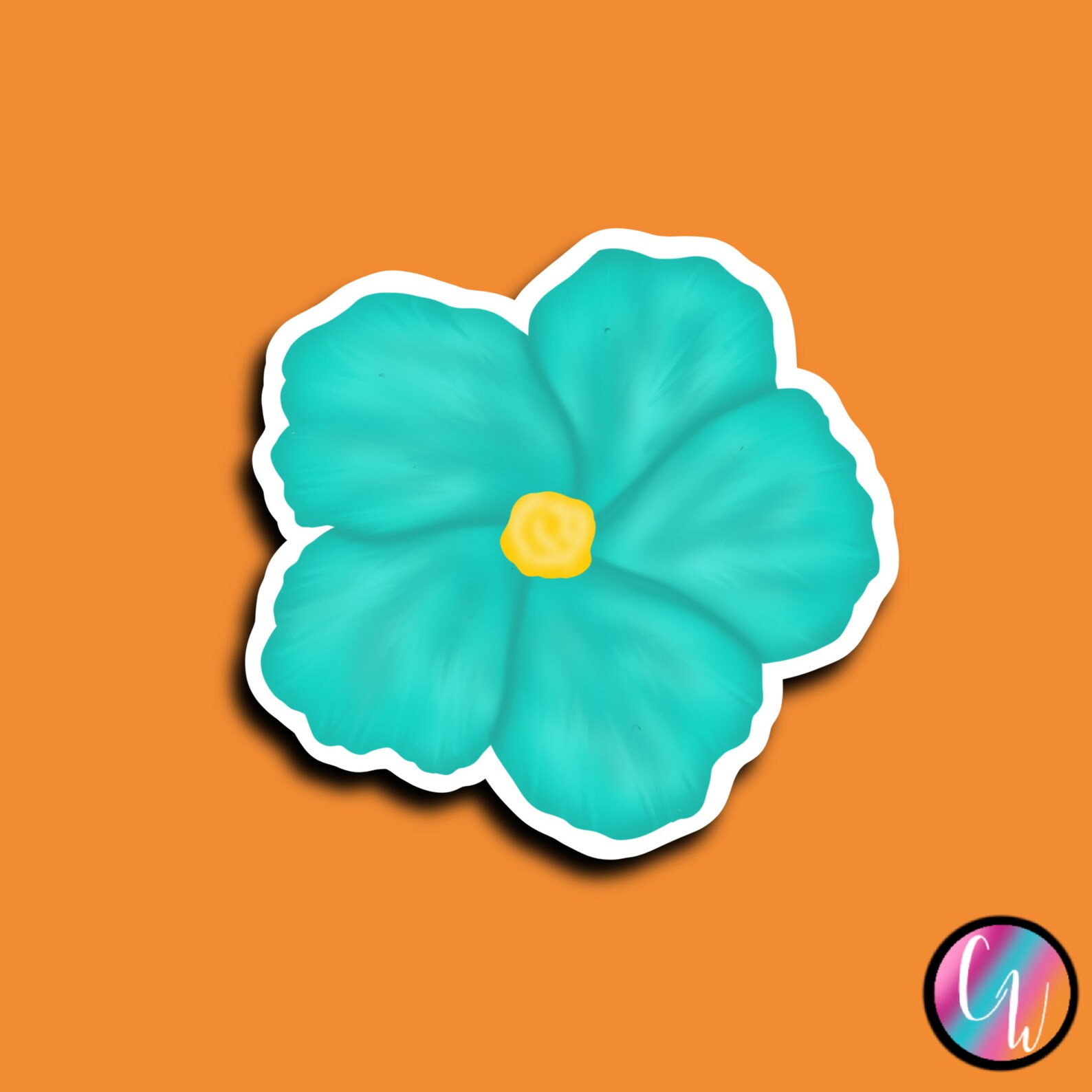 Tropical Flower Sticker Bundle Hand Drawn Stickers Etsy