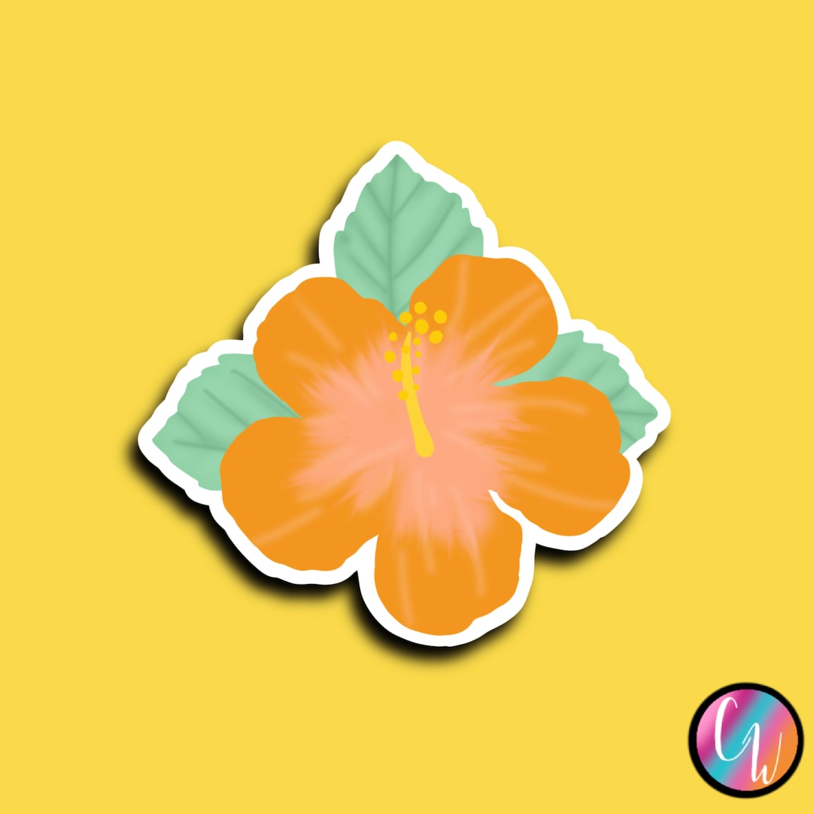 Tropical Flower Sticker Bundle Hand Drawn Stickers Etsy