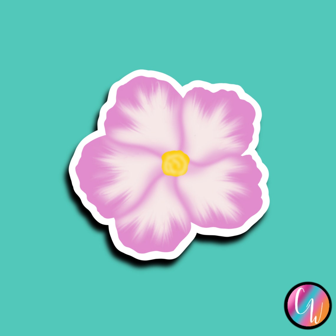 Tropical Flower Sticker Bundle Hand Drawn Stickers Etsy