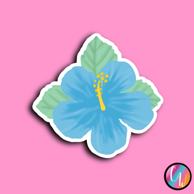 Tropical Flower Sticker Bundle Hand Drawn Stickers Etsy