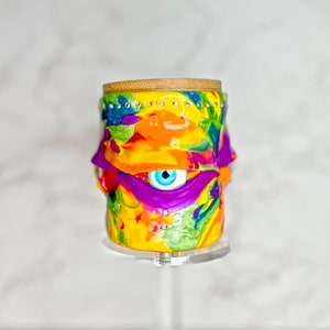 Lidded Monster Jar Rainbow Burst image 3