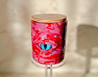 Lidded Monster Jar | Raspberry Jam
