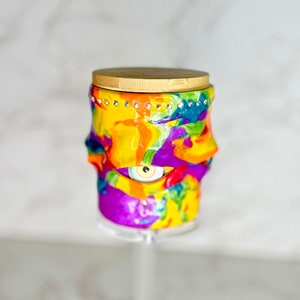 Lidded Monster Jar Rainbow Burst image 5