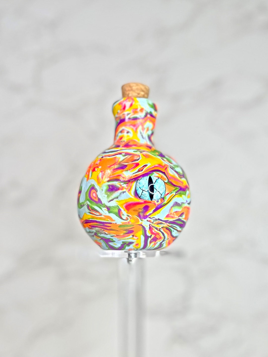 Light Rainbow Potion Bottle Round // With Cork Stopper Etsy