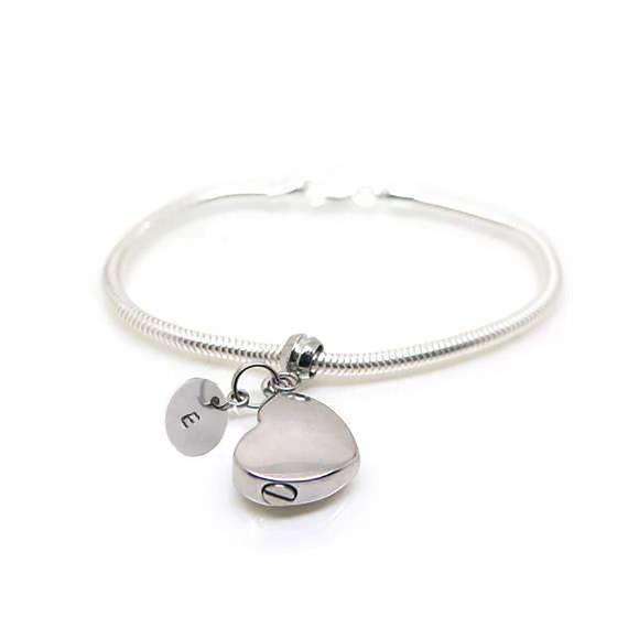 Gemstone Heart Memorial Ashes Bracelet | Cremation Ash Jewellery - Hold  upon Heart