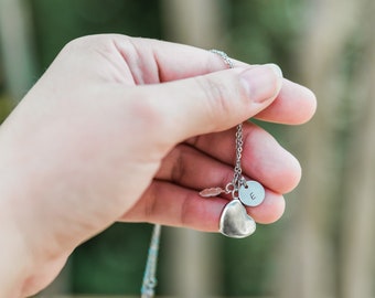 Cremation Heart Locket Necklace - Ash Jewellery Memorial Urn