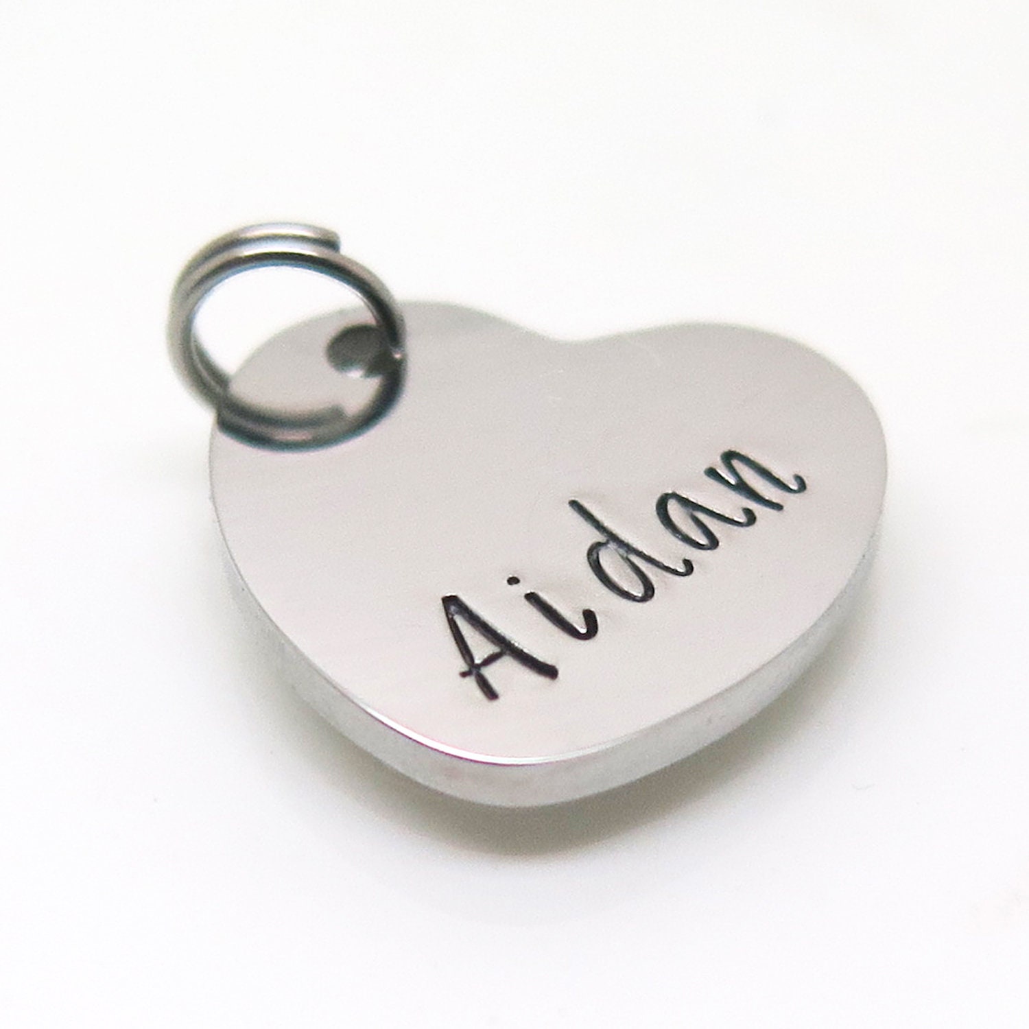 Personalized Heart Charm Heart Pendant Charms Tiny Name Etsy UK