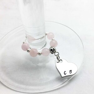 Wedding Favor - Wine Glass Charm - Wedding Favor Ideas - Wedding Keepsakes - Wine Glass Charms - Wedding Favour - Hand Stamped - Handstamped
