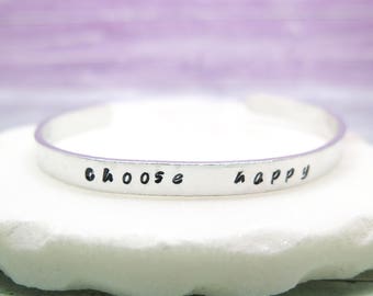 Personalized Cuff Bracelet - Personalized Jewelry - Custom Cuff Bracelet - Hand Stamped Jewelry - Personalized Bracelet - Handstamped