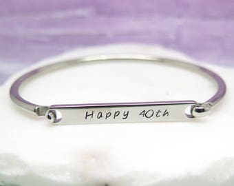 Personalized Bangle - Personalized Jewelry - Custom Bracelet - Soul Sister - Hand Stamped Jewelry - Personalized Bracelet - Handstamped