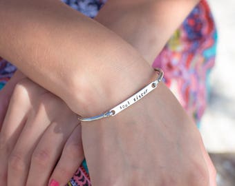 Hand Stamped Jewelry - Personalized Bracelet - Personalized Bangle - Personalized Jewelry - Custom Bracelet - Soul Sister - Handstamped