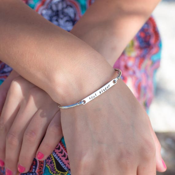 Etsy stamped deals bracelet