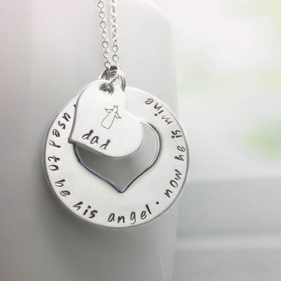 Remembrance Necklace Loss of a Father Condolence Gifts Etsy