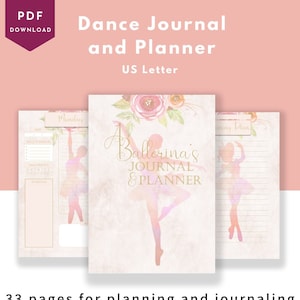 Ballerina Dance Journal - Dancer Planning Pages - Instant Download
