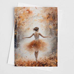 Autumn Dance Quote Card - A2 -  Instant Download - Dance Recital Gift - Thank You Dance Teacher