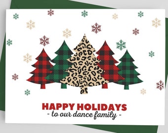 Dance Studio Christmas Card - A2 -  Digital Print  - Instant Download - Dance Holiday Gift - Thank You Dance Teacher
