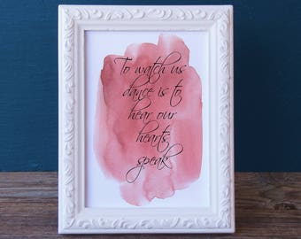 Printable Dance Gift - Dance Recital Present -Dance Digital Print - Dance Print Keepsake  - Gift for Dancer Printable - End of Year Present