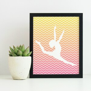 Dancing Silhouette Art - Digital Print -Dance Studio Poster - Instant Download - Dance Recital Gift - Inspirational Poster for Dancers