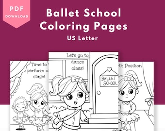 Ballet Coloring Book Etsy