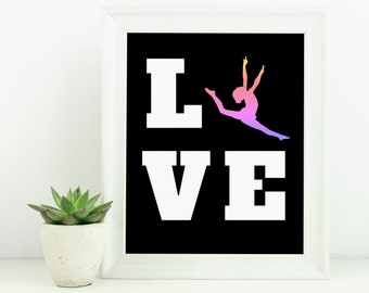 Dancer Wall Art - Love Dance Printable - Instant Download - Quick Gift for Dancer