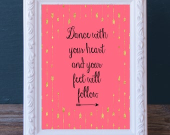 Printable Dance Gift - Dance Recital Present -Dance Digital Print - Dance Print Keepsake  - Gift for Dancer Printable - End of Year Present