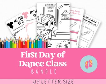 First Day of Dance Class Activity Bundle - Dance Teacher Resources - Instant Download