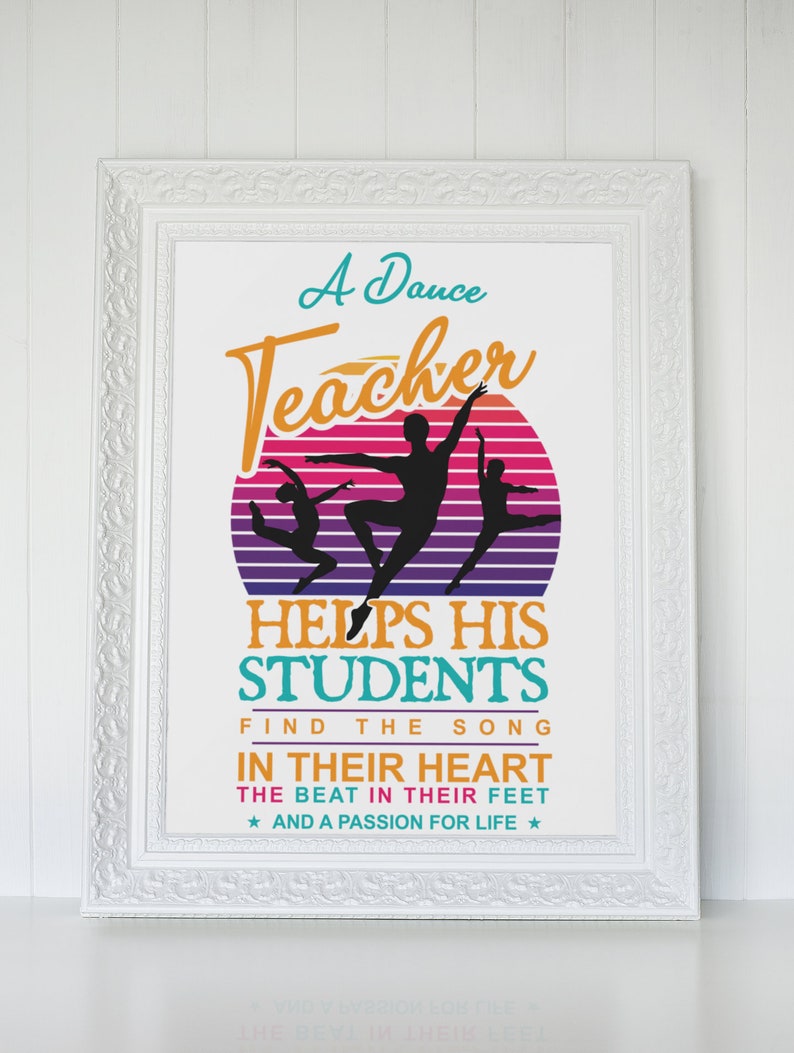 MALE Dance Teacher Gift Printable - Digital Print -dance Instructor ...
